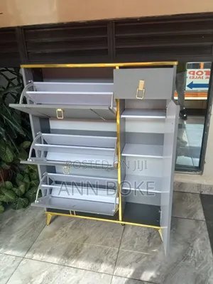 Bucket Flip Shoe Cabinet 
Dimensions: L120cm H120cm W24cm