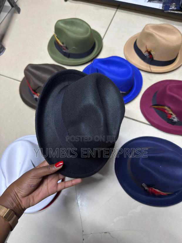 Black Small Brim Hat Fedora - thumbnail 2