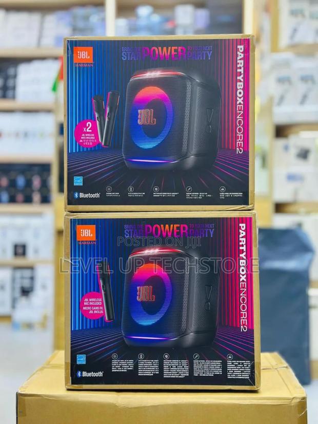 JBL Partybox Encore 2 Portable Party Speaker With Dual Mic - New