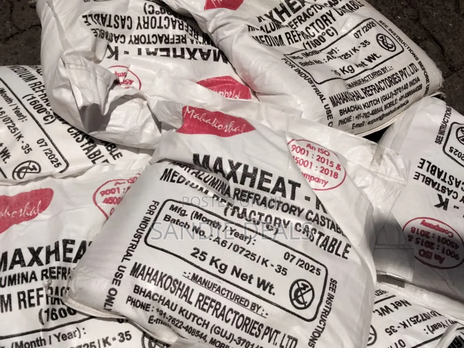 Maxheat K High Alumina Refactory Castable