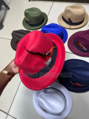 Red Small Fedora Hat for Both Kids and Adults at 600
