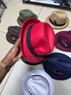 Red Small Fedora Hat for Both Kids and Adults at 600