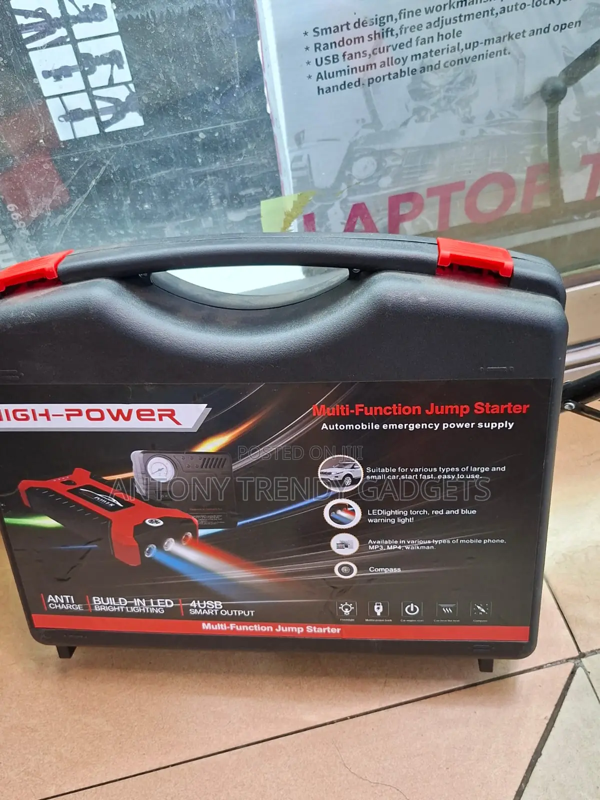 12v Car Jump Starter With Air Pump High Power 600a Peak