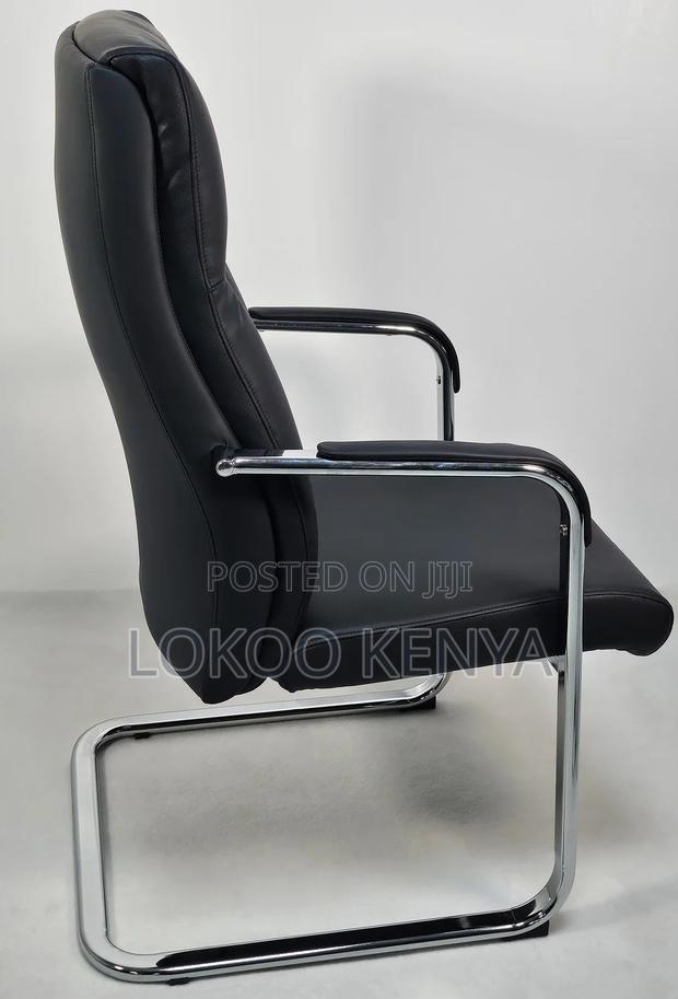 Office Chair : Chrome Black Office Guest Chair