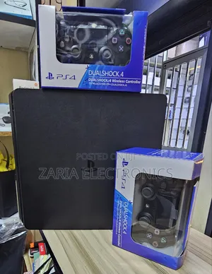 Ps4 Slim With 2 New Controllers, Super Clean