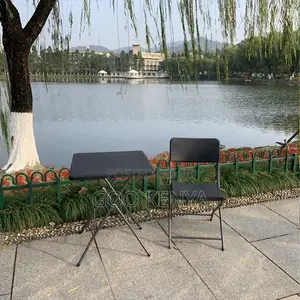 Outdoor Table; Foldable Plastic Dining Table for Outdoor Home Use