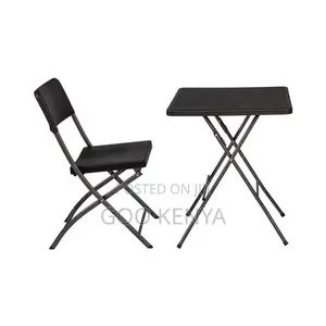 Outdoor Table; Foldable Plastic Dining Table for Outdoor Home Use