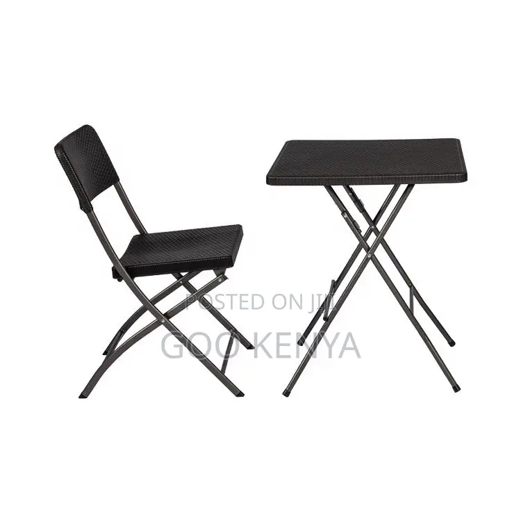 Outdoor Table; Foldable Plastic Dining Table for Outdoor Home Use