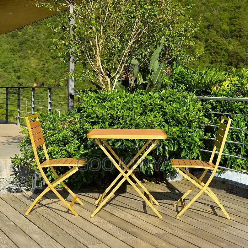 Outdoor Table; Foldable Plastic Dining Table for Outdoor Home Use
