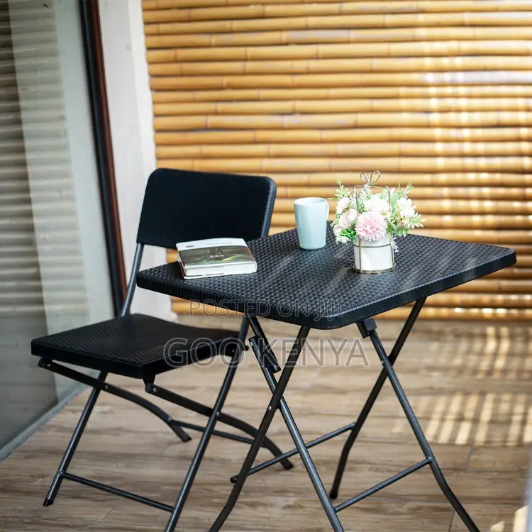 Outdoor Table; Foldable Plastic Dining Table for Outdoor Home Use