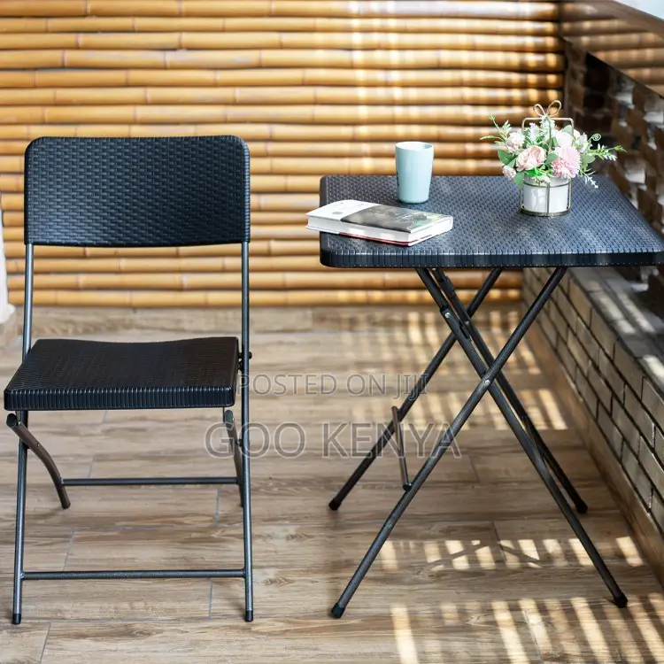 Outdoor Table; Foldable Plastic Dining Table for Outdoor Home Use
