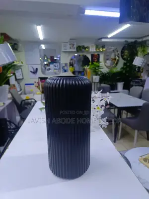 Plastic Ribbed Vase