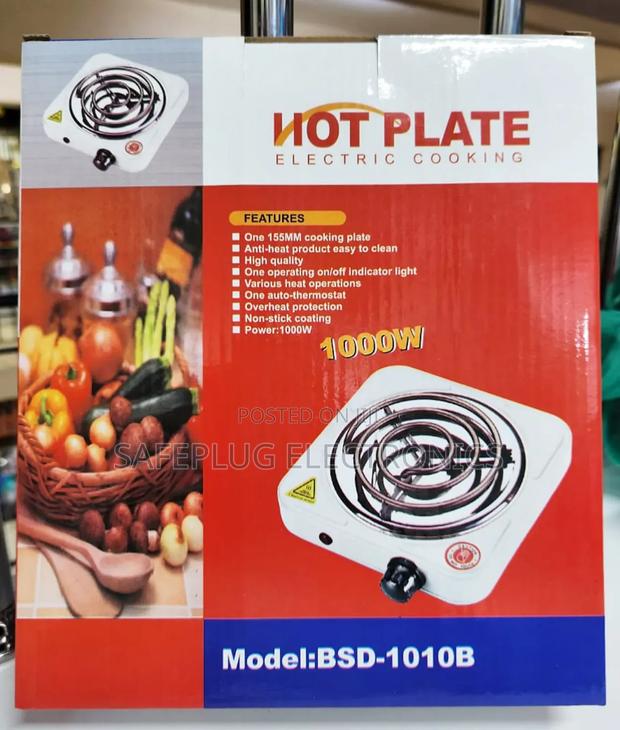 Single El3ctric Hot Coil Cooker - 1000watts, Non Stick Coat