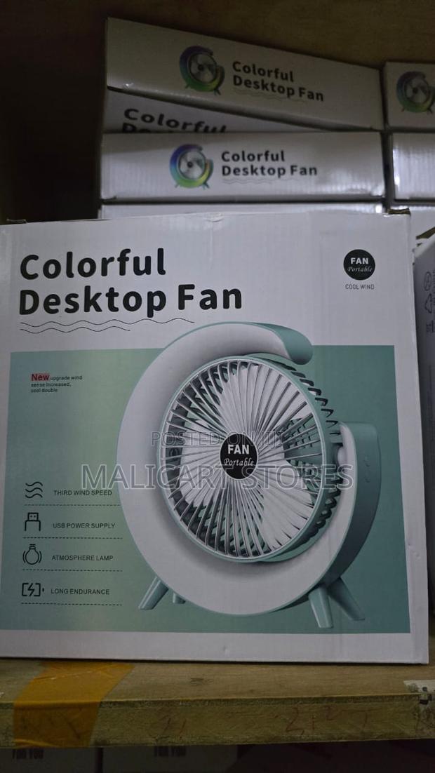 Colourful Desktop Fan - main view