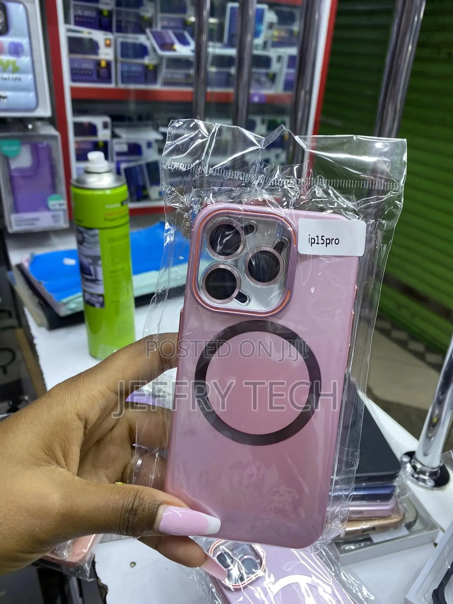 Xcoxco iPhone 15 Pro Magsafe Case With Lense Protector and Stand