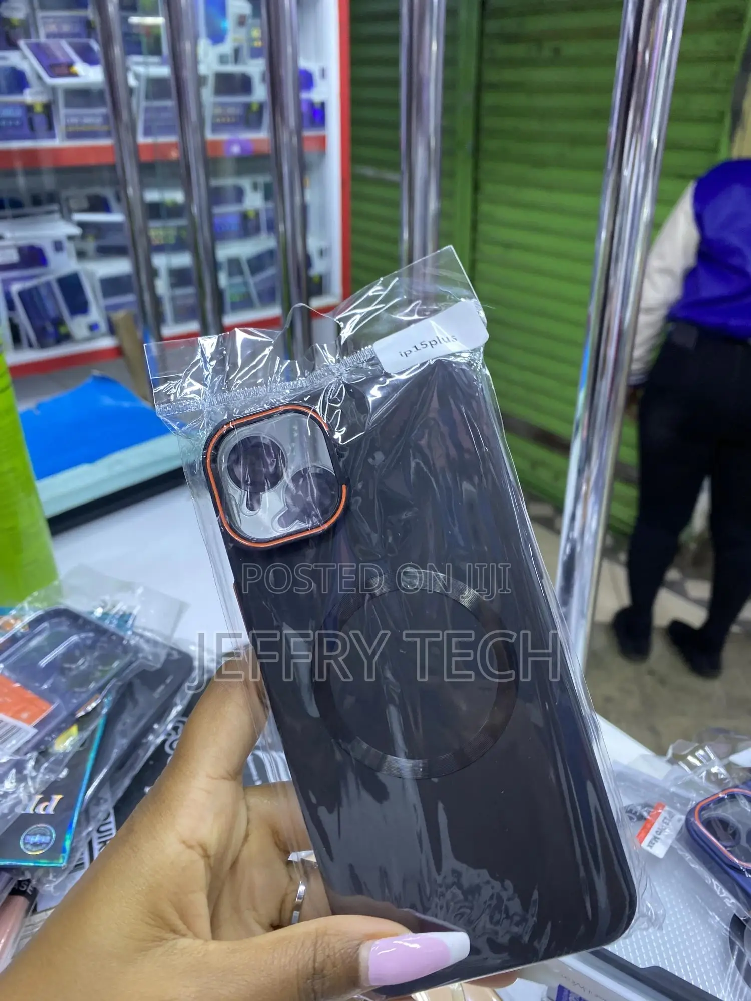 Oderfi Magnetic for iPhone 15 Plus With Lense Protector and Stand