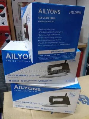 Ailyons Hd199a Electric Dry Iron – Non-Stick Soleplate