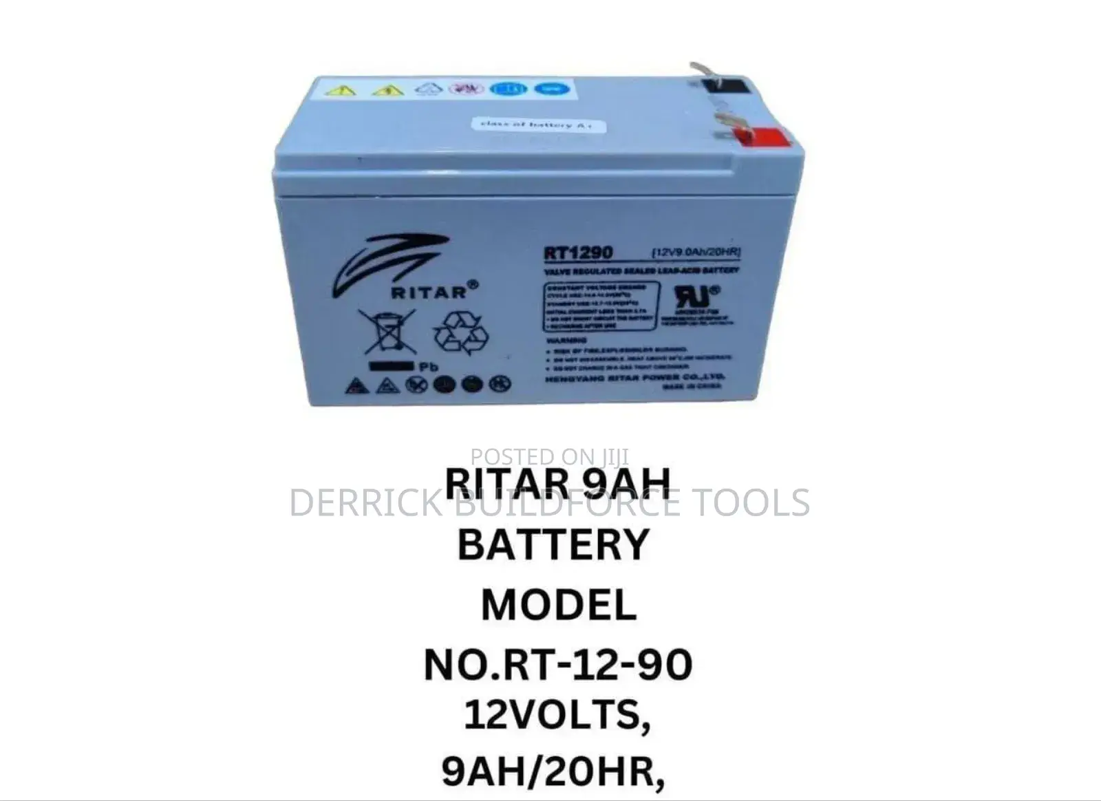 Ritar 12v 9ah 20hrs Ups Battery