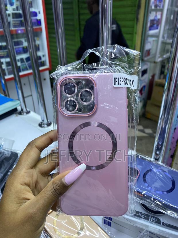 Kobxa Magnetic for iPhone 15 Pro Max Case With Lense Protector/Stand - main view