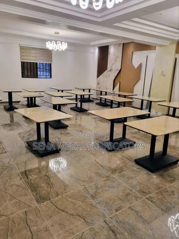 Latest Restaurant Table With Double Metal Leg Stands. - thumbnail 2