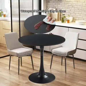 Sleek Pedestal Base Modern Round Table