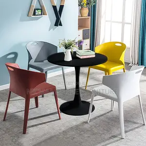 Sleek Pedestal Base Modern Round Table