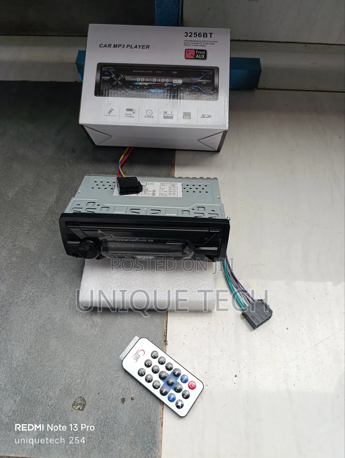 Universal Car Stereo Mp3 Player With Usb Sd Aux and Wiring Components