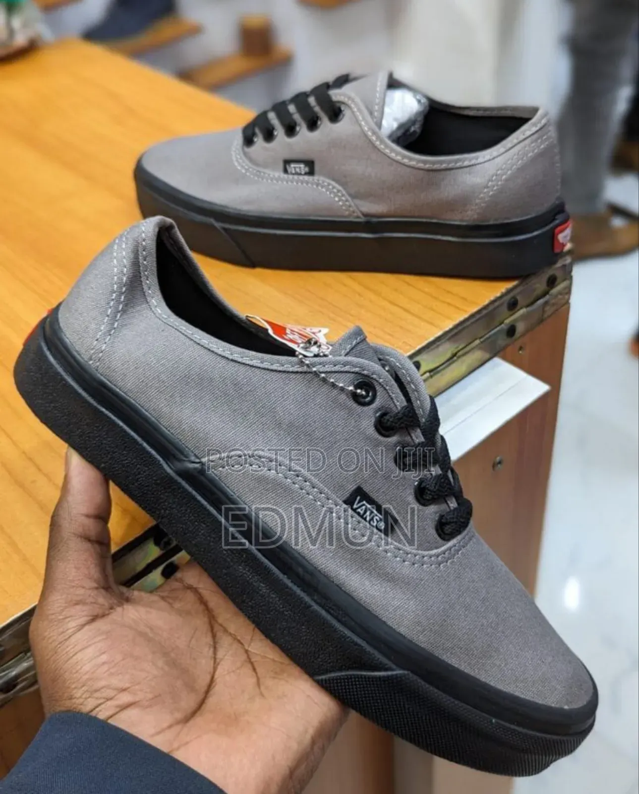 Grey Black Vans