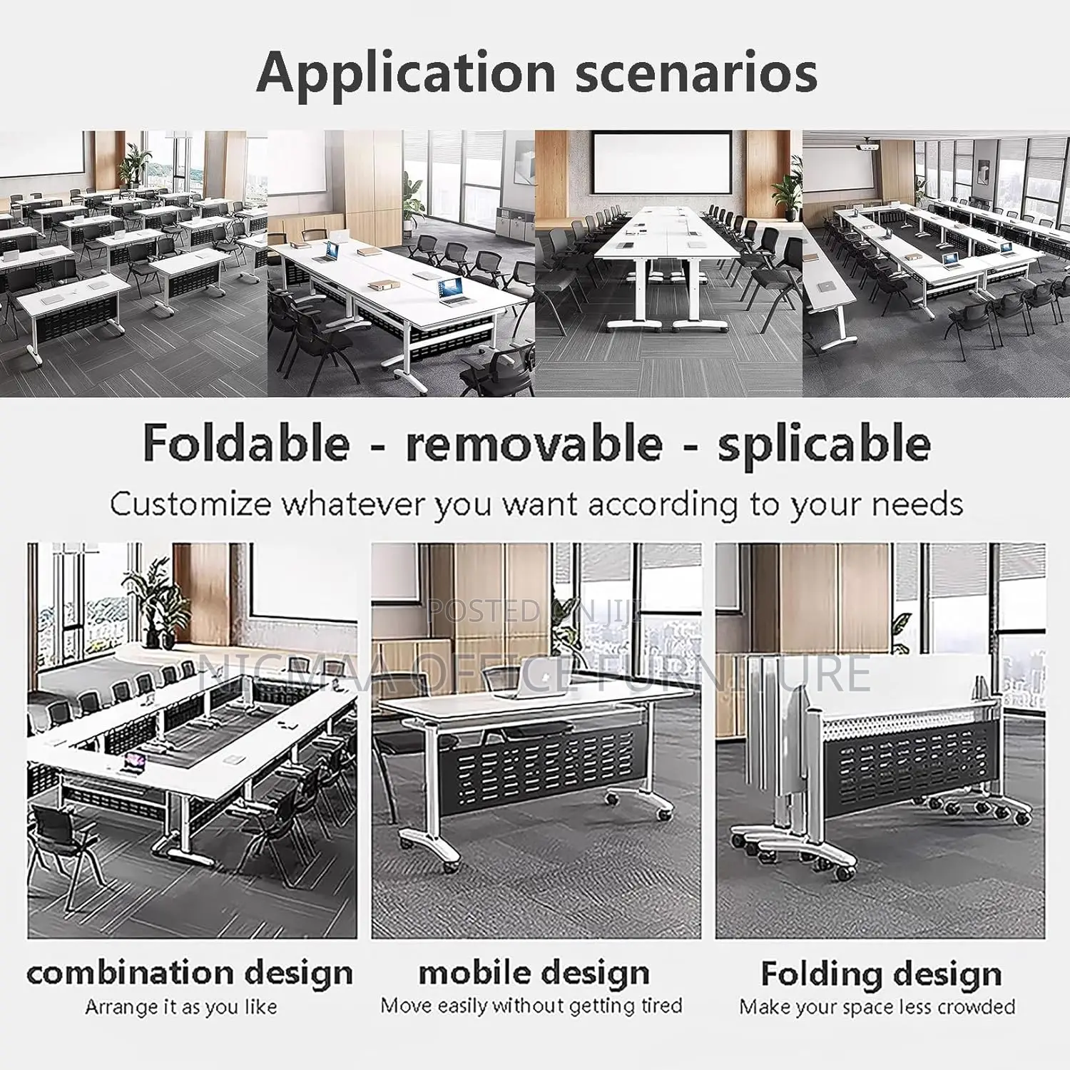 Modern Executive Conference Desk Mobile Minimalist