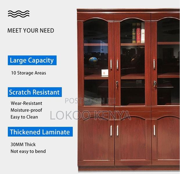 Office Cabinet : 3-Door Office Supply Storage Unit - thumbnail 2