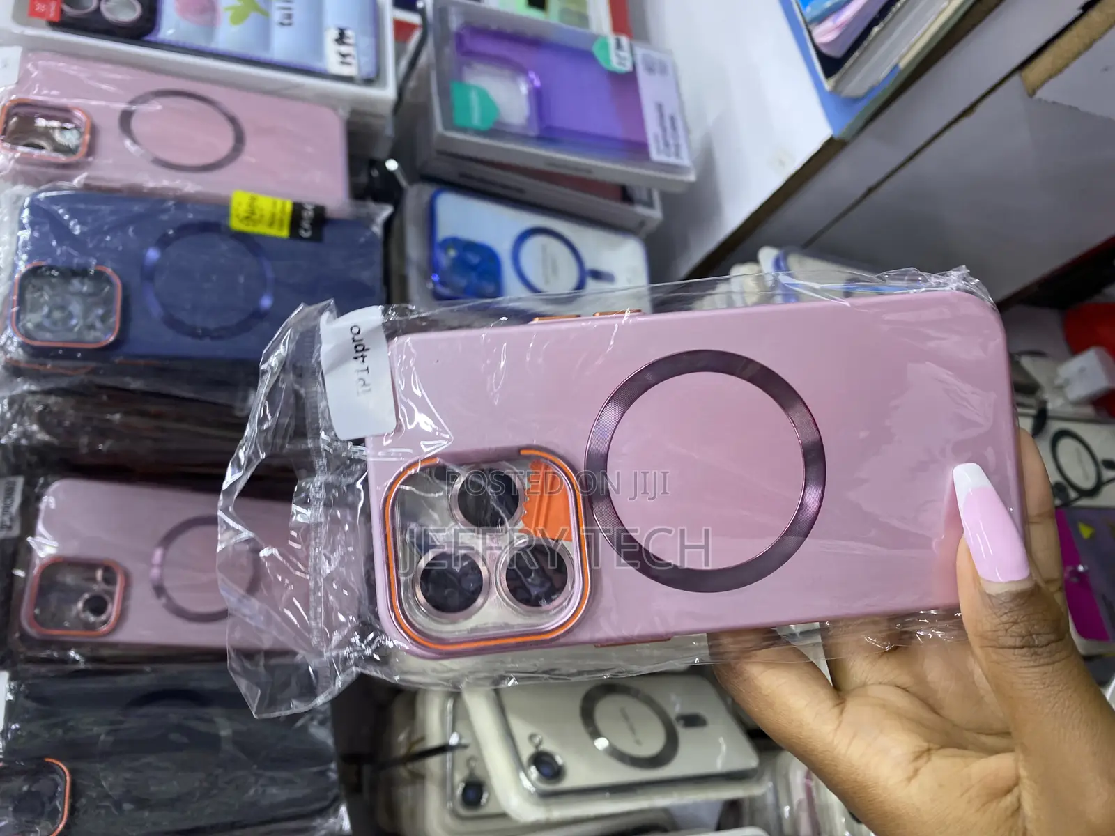 Aswer Magnetic for iPhone 14 Pro Case With Lense Protector and Stand