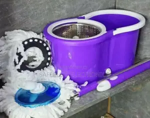 Affordable Metallic Spin Mop Set - Includes Bucket 2 Refill Heads!