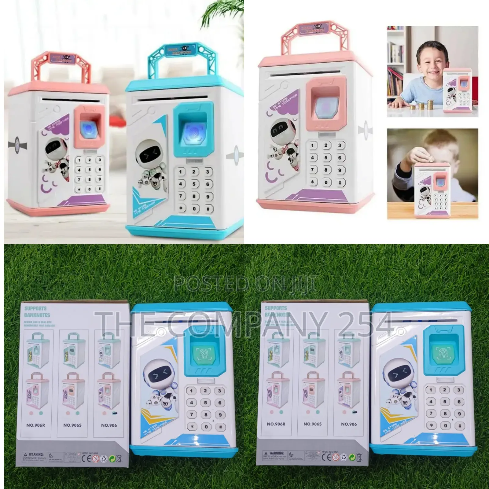 *Robot Piggybank for Kids *Colour *Pink