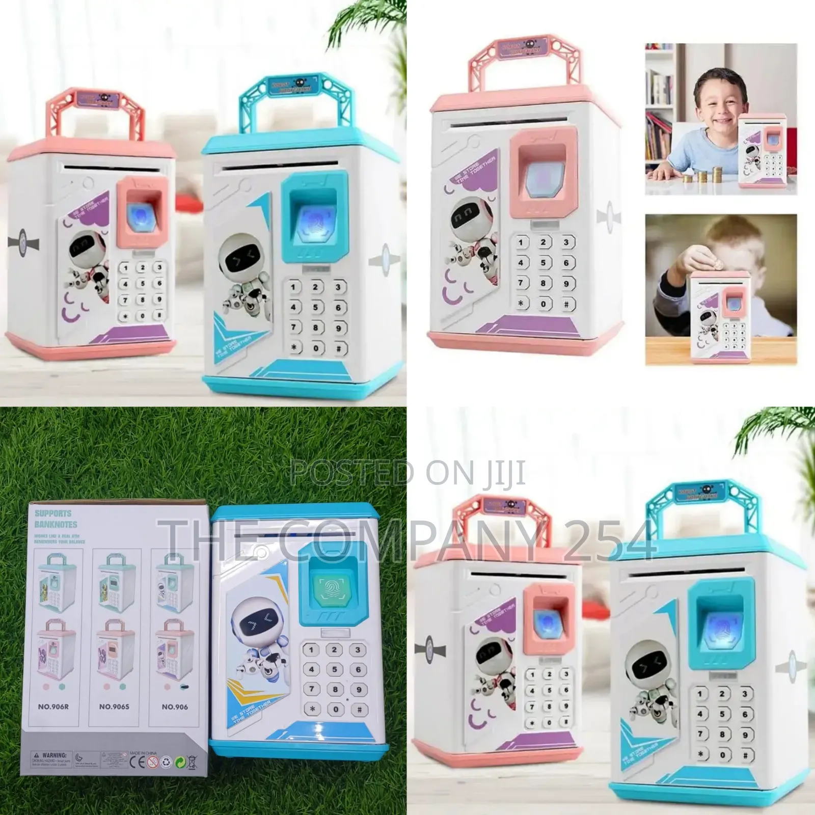 *Robot Piggybank for Kids *Colour *Pink