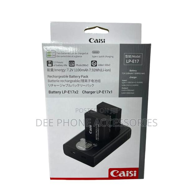 Caisi Lp E17 2 Batteries + Dual Charger Set