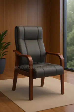 Premium Leather Solid Wood Finish Executive Seat