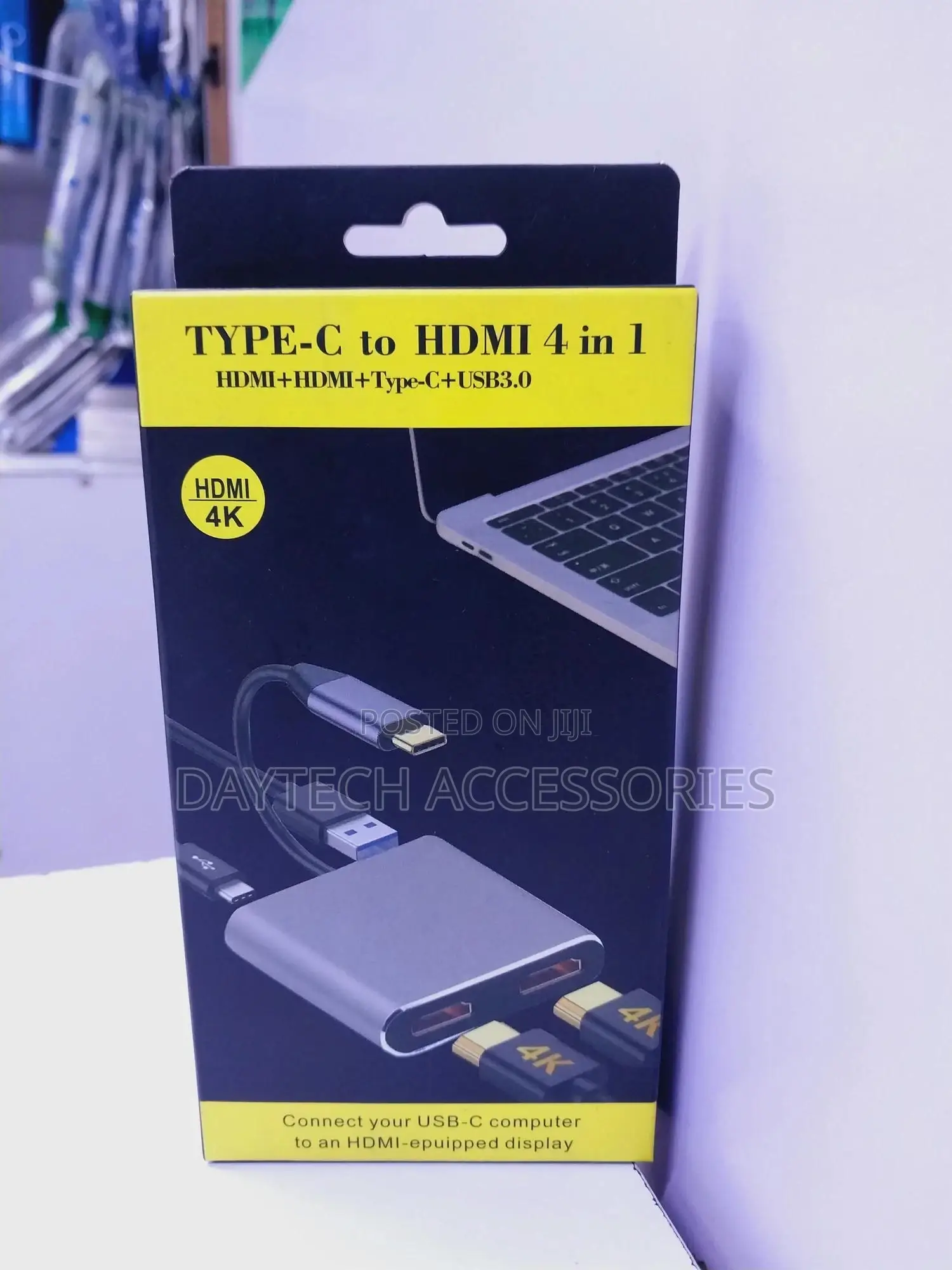 Hdmi Adapter , 4 in 1 Type C to Dual Hdmi, Usb 3.0 Port Pd