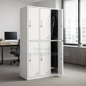 6-Locker Secure Storage for Professional Spaces Cabinet