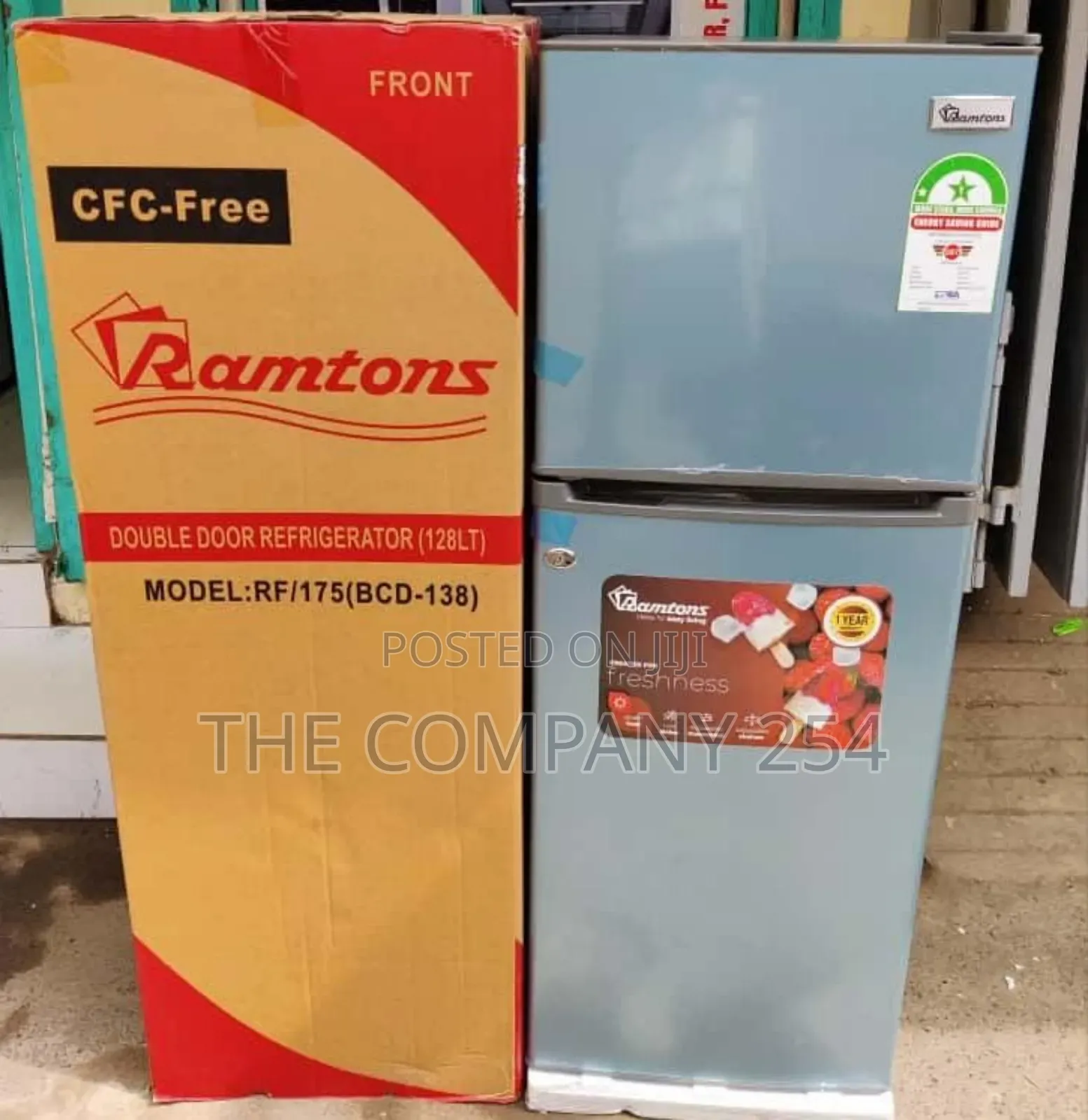 *Ramtons Fridge Double Door 128litres Rf203