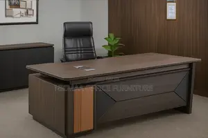 Premium Dark Wood Finish Advanced Desk