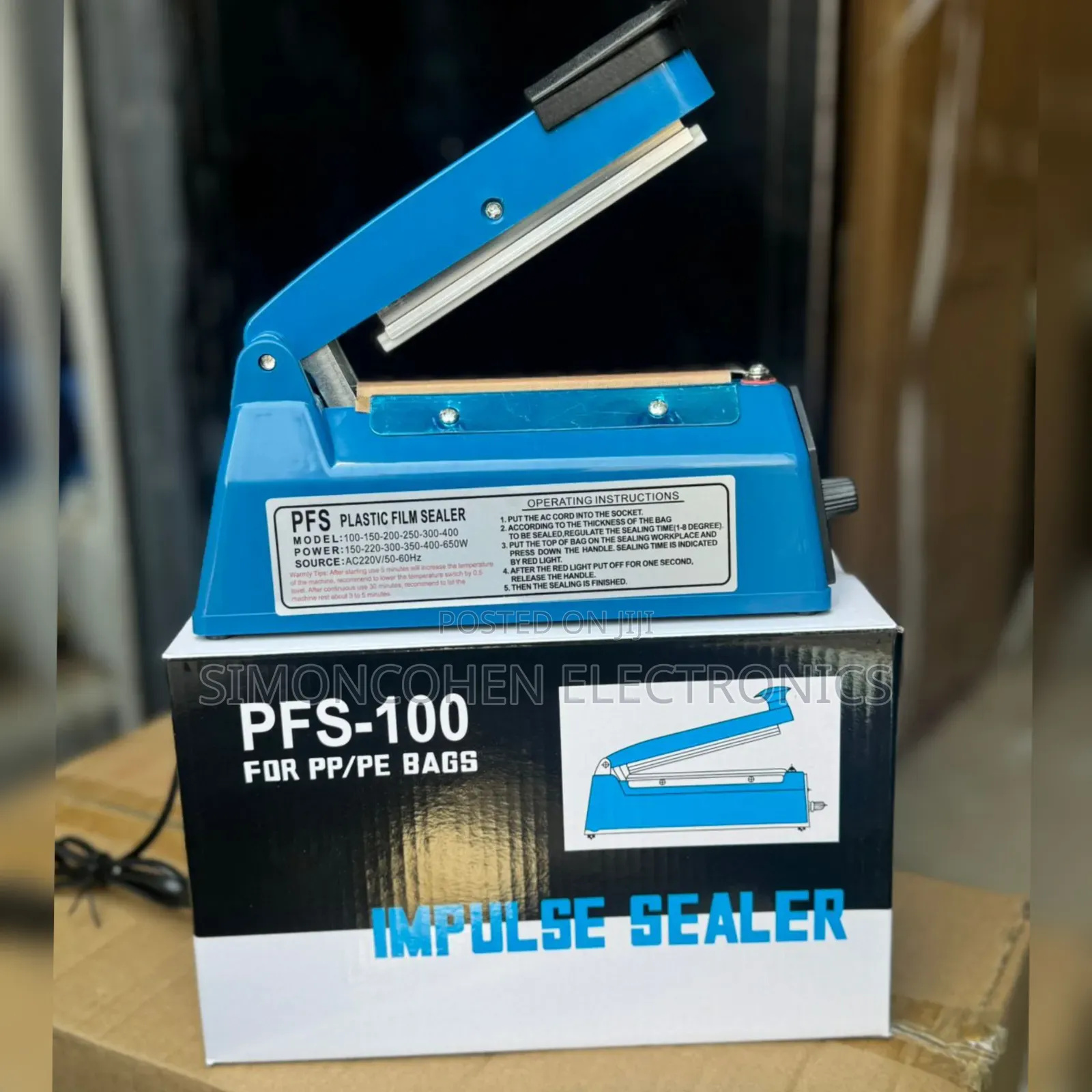Electric Plastic Heat Impulse Sealer Machine 100mm