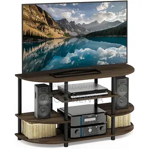 Home Tv Stand; Wood Tv Stand With Open Shelves