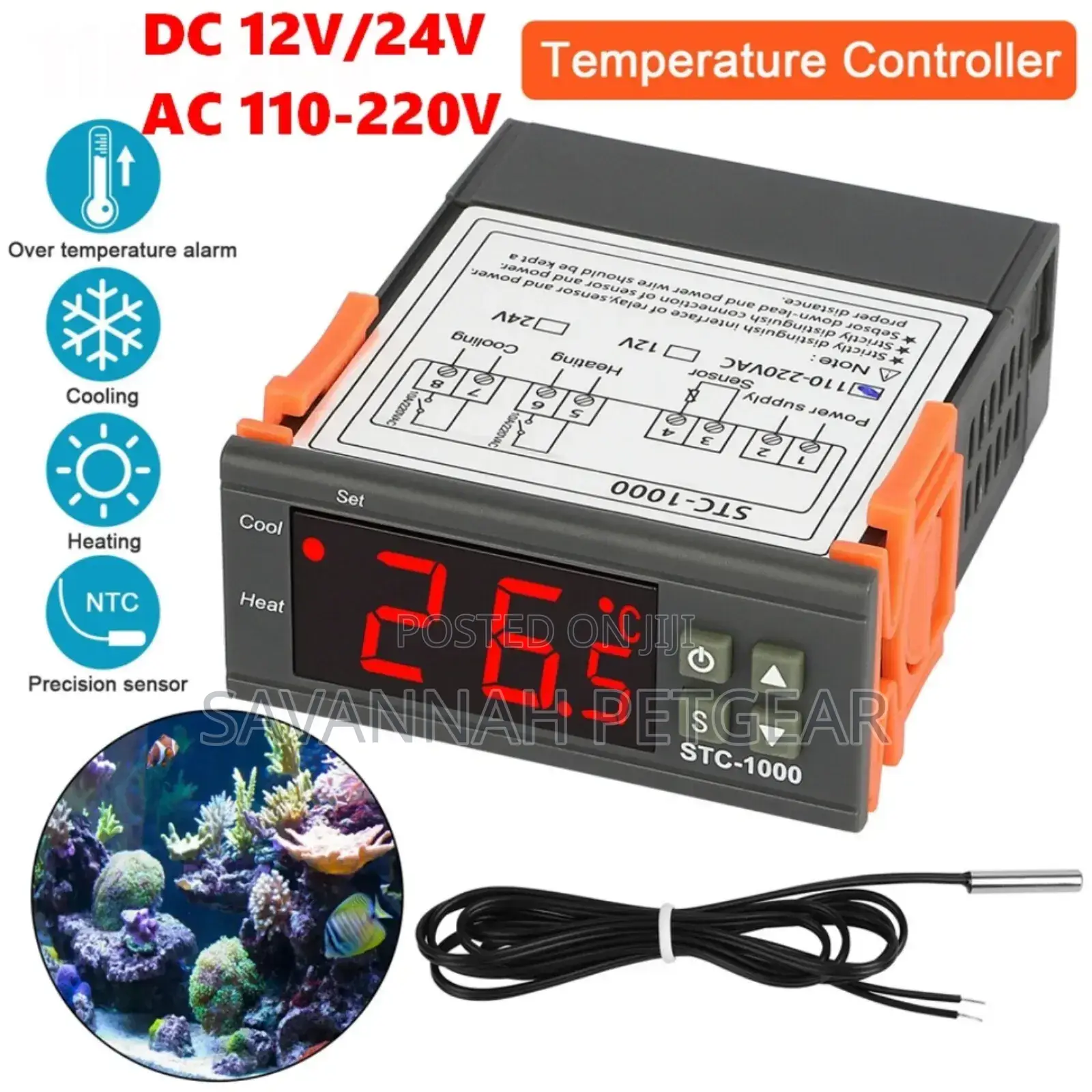 Original STC-1000 Led Incubator Temperature Thermostat - 12v/24v Dc