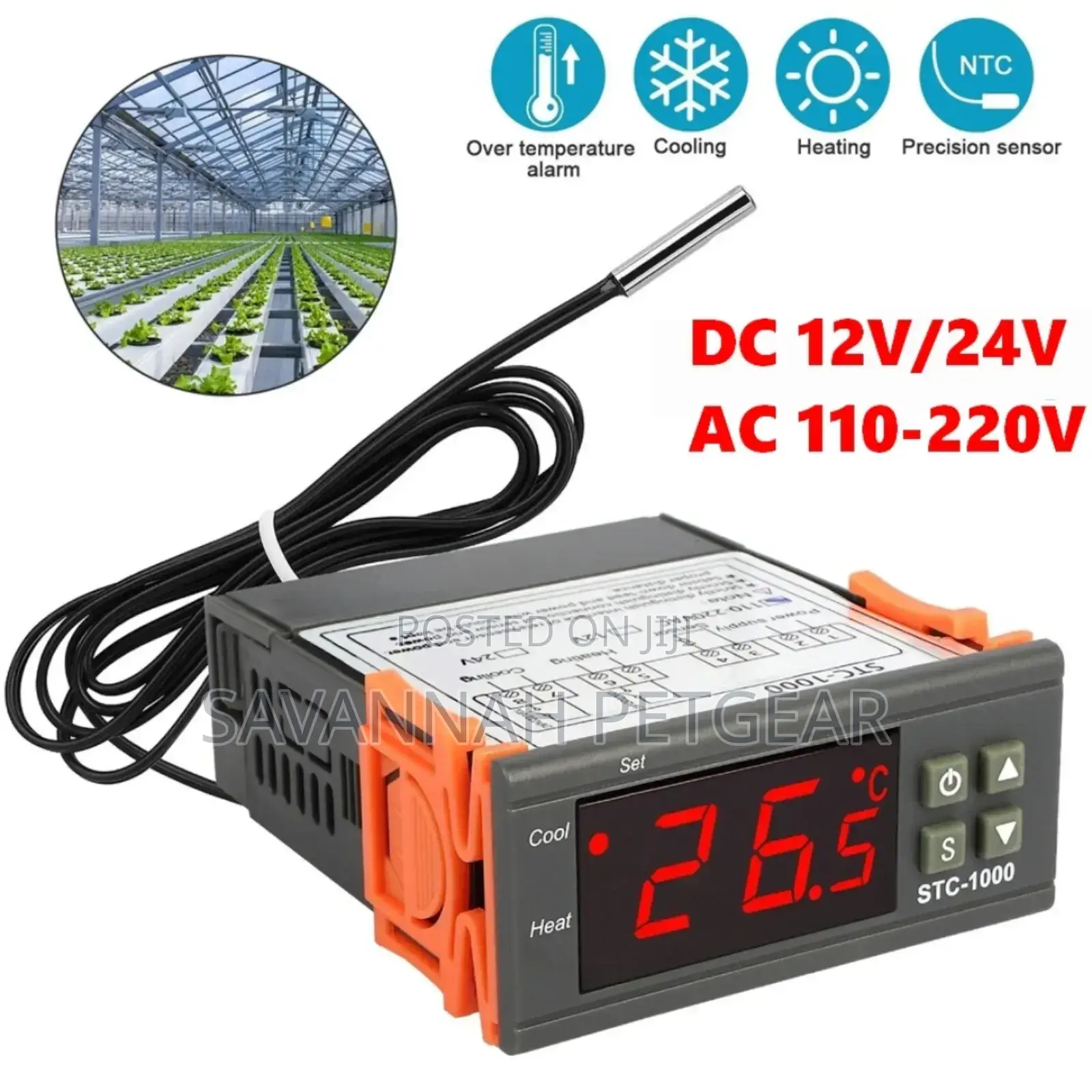 Original STC-1000 Led Incubator Temperature Thermostat - 12v/24v Dc