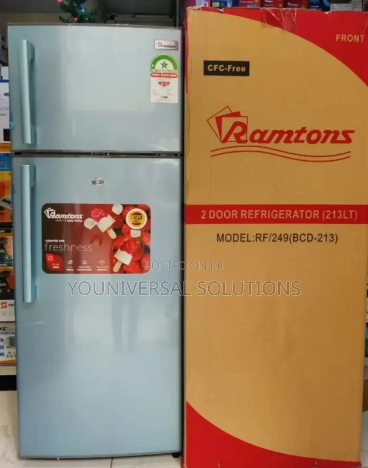 213litres Ramtons Fridge Double Fridge