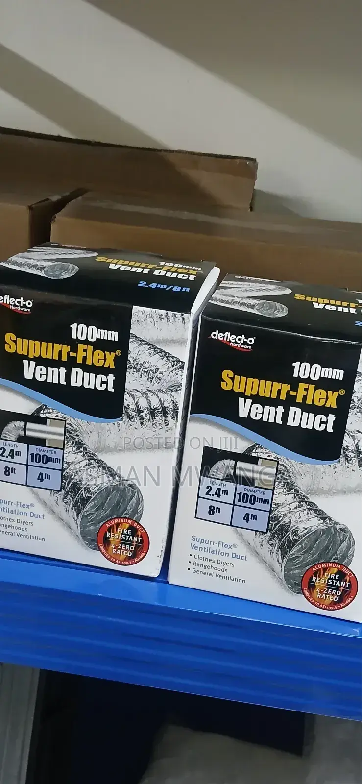 Vent Duct 2.4m 100mm