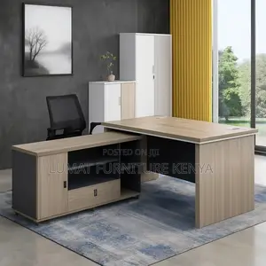 Wooden 1.6 Metre Office Desk With Storage