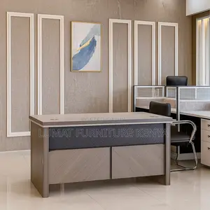 Wooden 1.6 Metre Office Desk With Storage