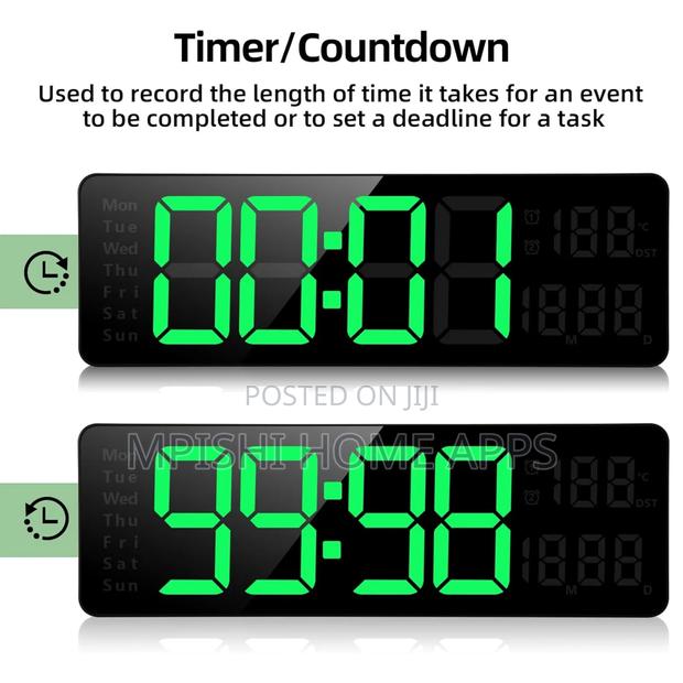 Led Digital Alarm Clock Large Display - thumbnail 3