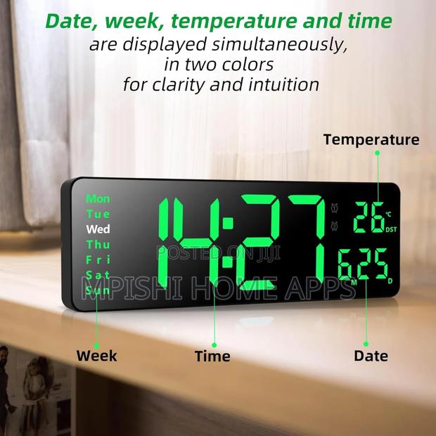 Led Digital Alarm Clock Large Display - thumbnail 4